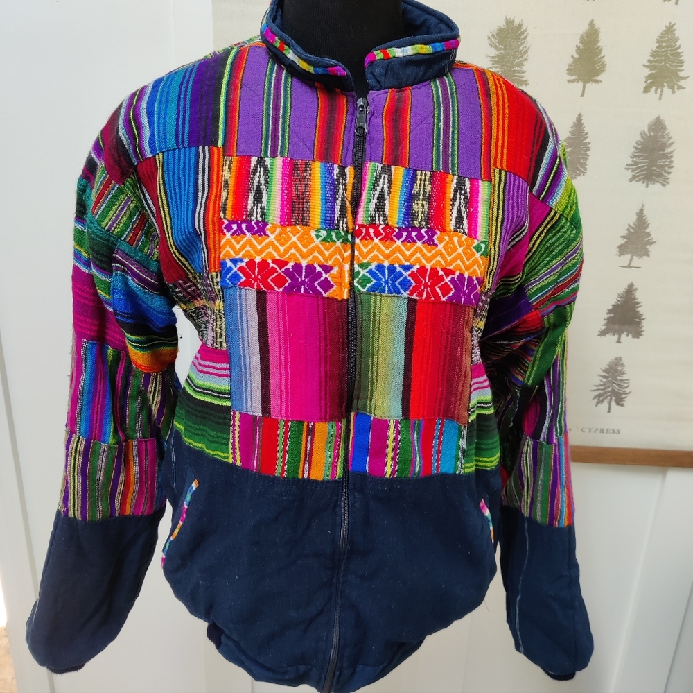 Vintage 80's/90's Patchwork Bomber - Large